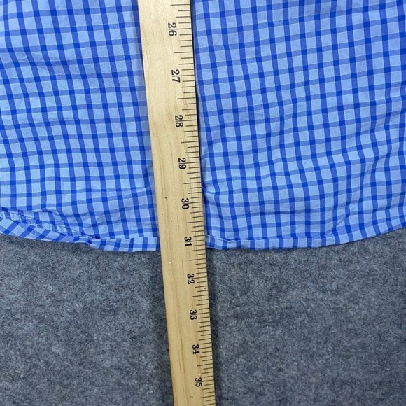 Brooks Brothers Mens Button Down Shirt Blue Gingham Check Long Sleeve Size L 346 - Picture 6 of 7